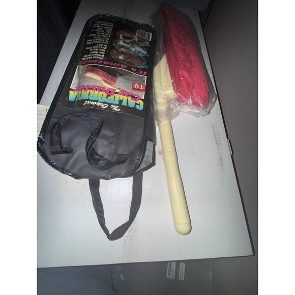 New The Original California Car Duster (Plastic Handle/ Red Fiber) Vintage NOS - Picture 5 of 9